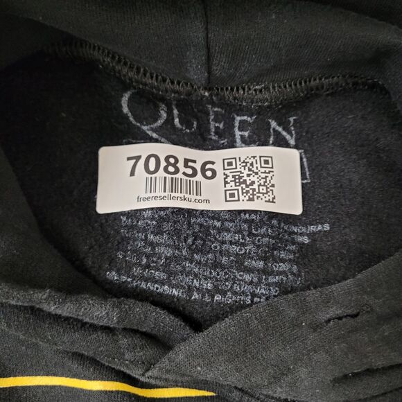 Queen Hoodie Large 24x25 Black We-Will-Rock-You - Picture 12 of 13